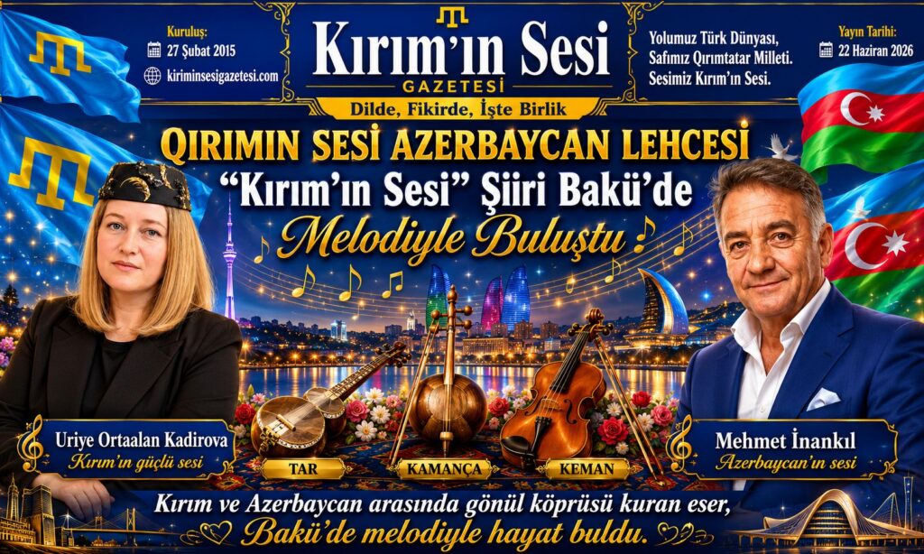 Yolumuz Türk Dünyası, Safımız Qırımtatar Milleti. Sesimiz Kırım’ın Sesi.