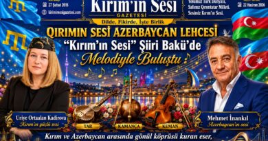 Yolumuz Türk Dünyası, Safımız Qırımtatar Milleti. Sesimiz Kırım’ın Sesi.