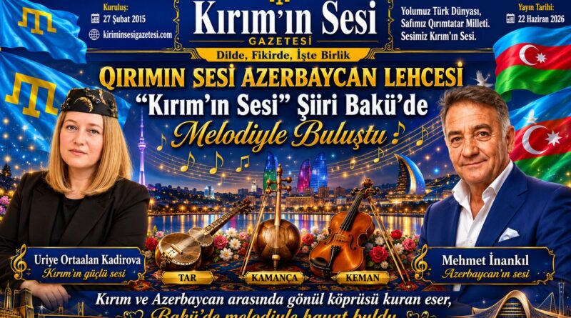 Yolumuz Türk Dünyası, Safımız Qırımtatar Milleti. Sesimiz Kırım’ın Sesi.