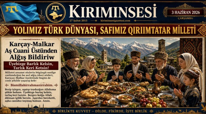 Kafkas medeniyetin, tilin em adetin carıkğa şığarıwnı özübüzge borç bilebiz. Til caşasa millet caşar! Bu asıl dualanı, bereketti üyeleri bizden, tiliwibüzden Allah eksik etmesin. Sofralarıbız bereketli, tiriwibüz tiri bolsun!