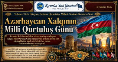 Kırım'ın Sesi Gazetesi ailəsi olaraq, qardaş Azərbaycan xalqını Milli Qurtuluş Günü münasibətilə ürəkdən təbrik edir, müstəqilliyinin əbədi, dövlətinin hər zaman sarsılmaz olmasını arzulayırıq!