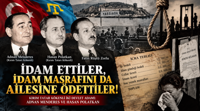 Kırım tatar Adnan Menderes ile Hasan Polatkan’ı İdam Ettiler, İdam Masrafını da Ailesine Ödettiler